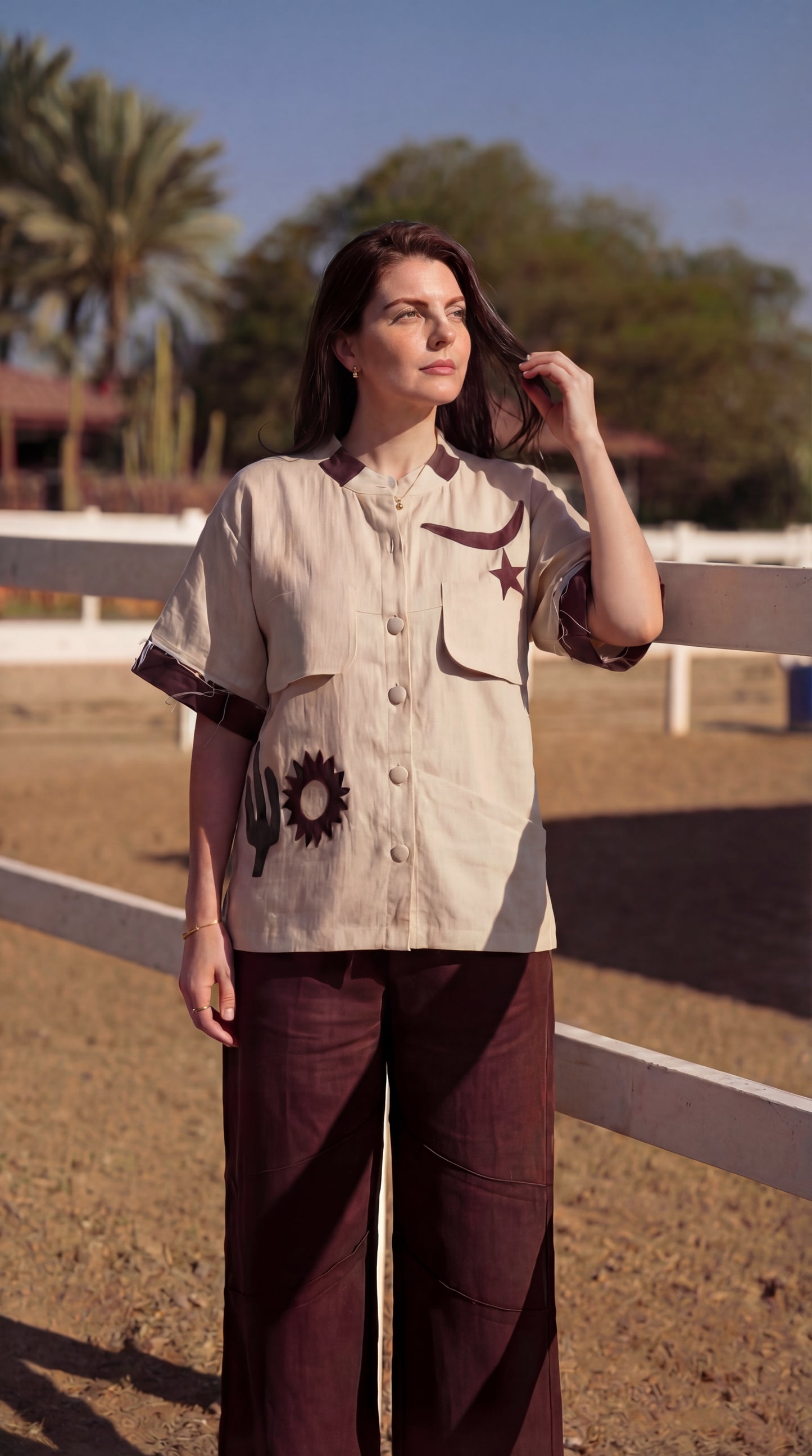 Barakah Beige Linen Shirt