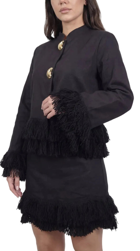 Whip Black Linen Co-Ord Set