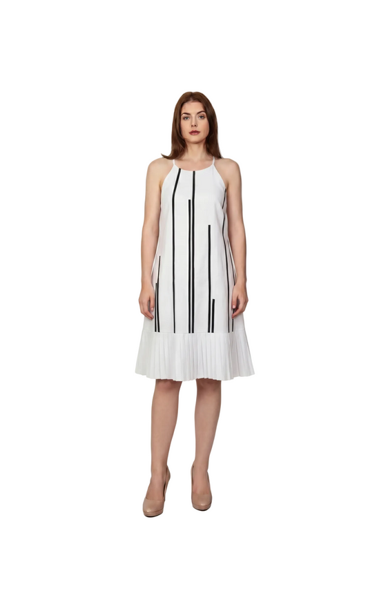 Pulse Dress White Sleeveless Linen Dress