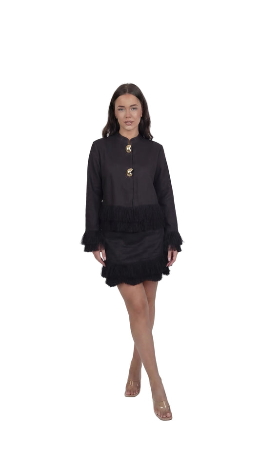 Whip Black Linen Co-Ord Set