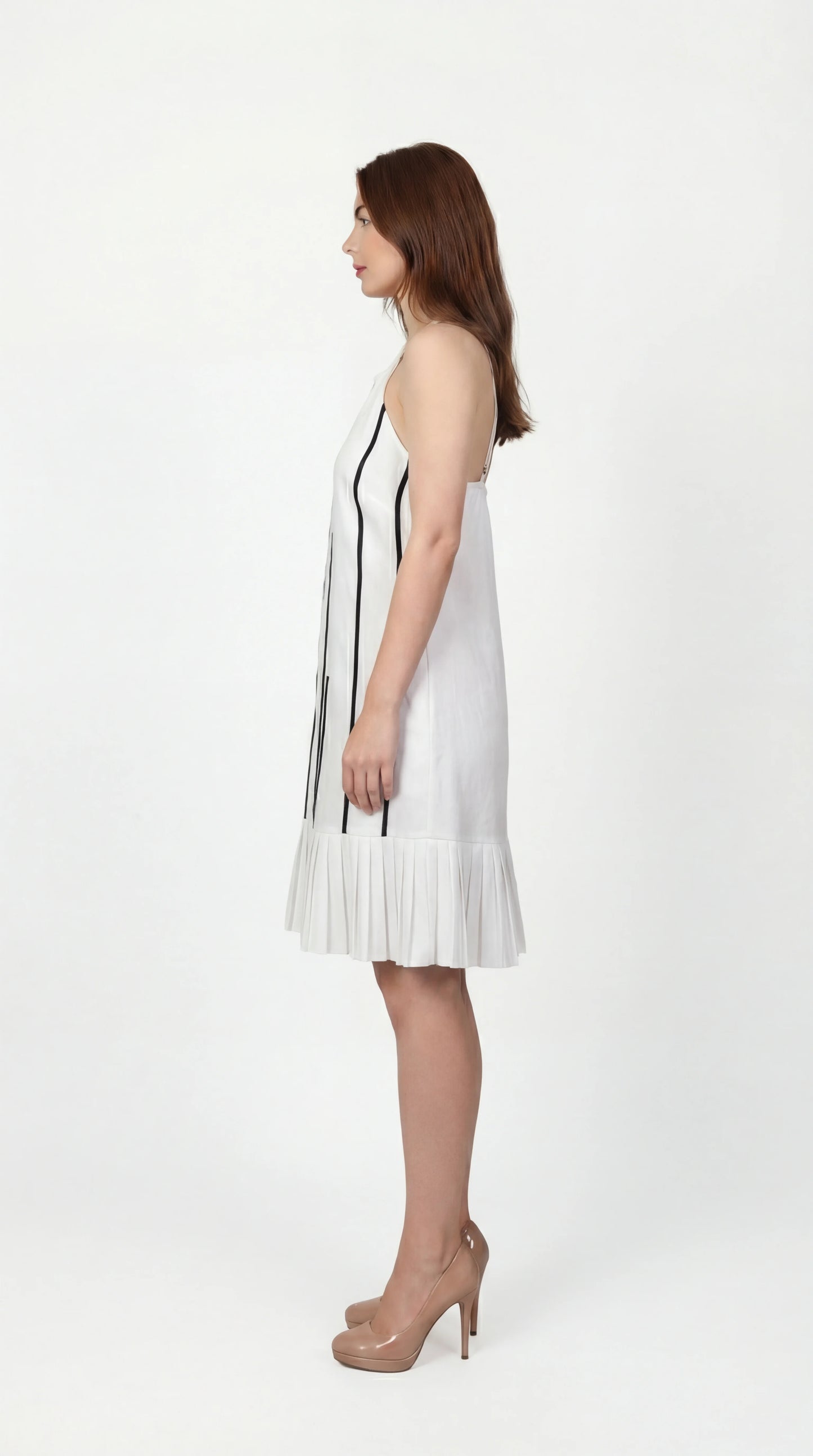 Pulse Dress White Sleeveless Linen Dress