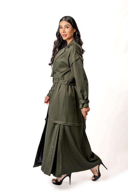 MATCHA TRENCH COAT - mudafashions