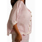 Luna Pink And White Stripe Shirt/Top