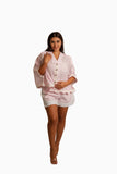 Luna Pink And White Stripe Shirt/Top