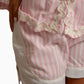 Luna Pink And White Stripe Shirt/Top