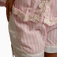 Luna Pink And White Stripe Shirt/Top