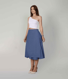 RACHEL BLUE DETACHABLE CULOTTE - mudafashions