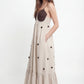Coco Beige Brown Linen Dress