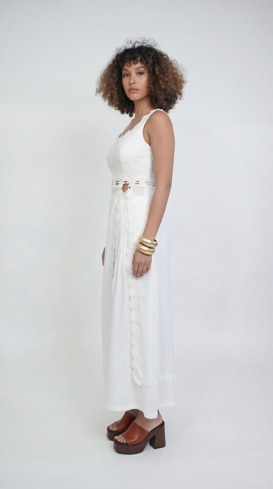 Margot White Linen Top