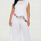 Fiji Summer Sleeveless White Linen Top