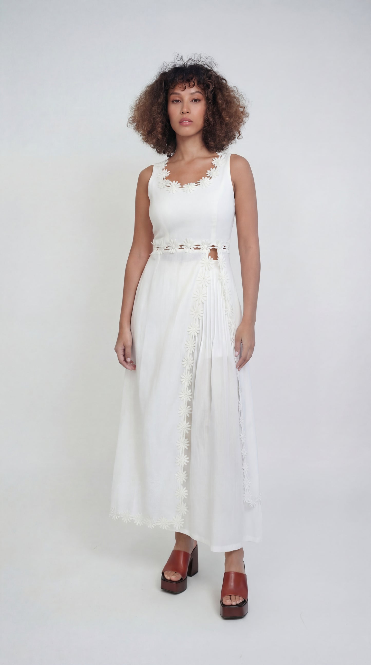 Margot White Linen Top