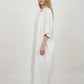 Pearl White Maxi Dress With Kimono Set
