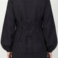 Inori Black Linen Top