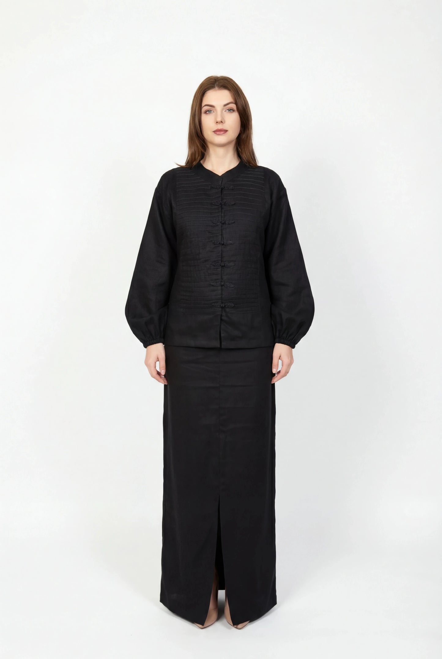 Inori Black Linen Co-Ord Set