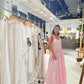 Abby White Pink Striped Dress