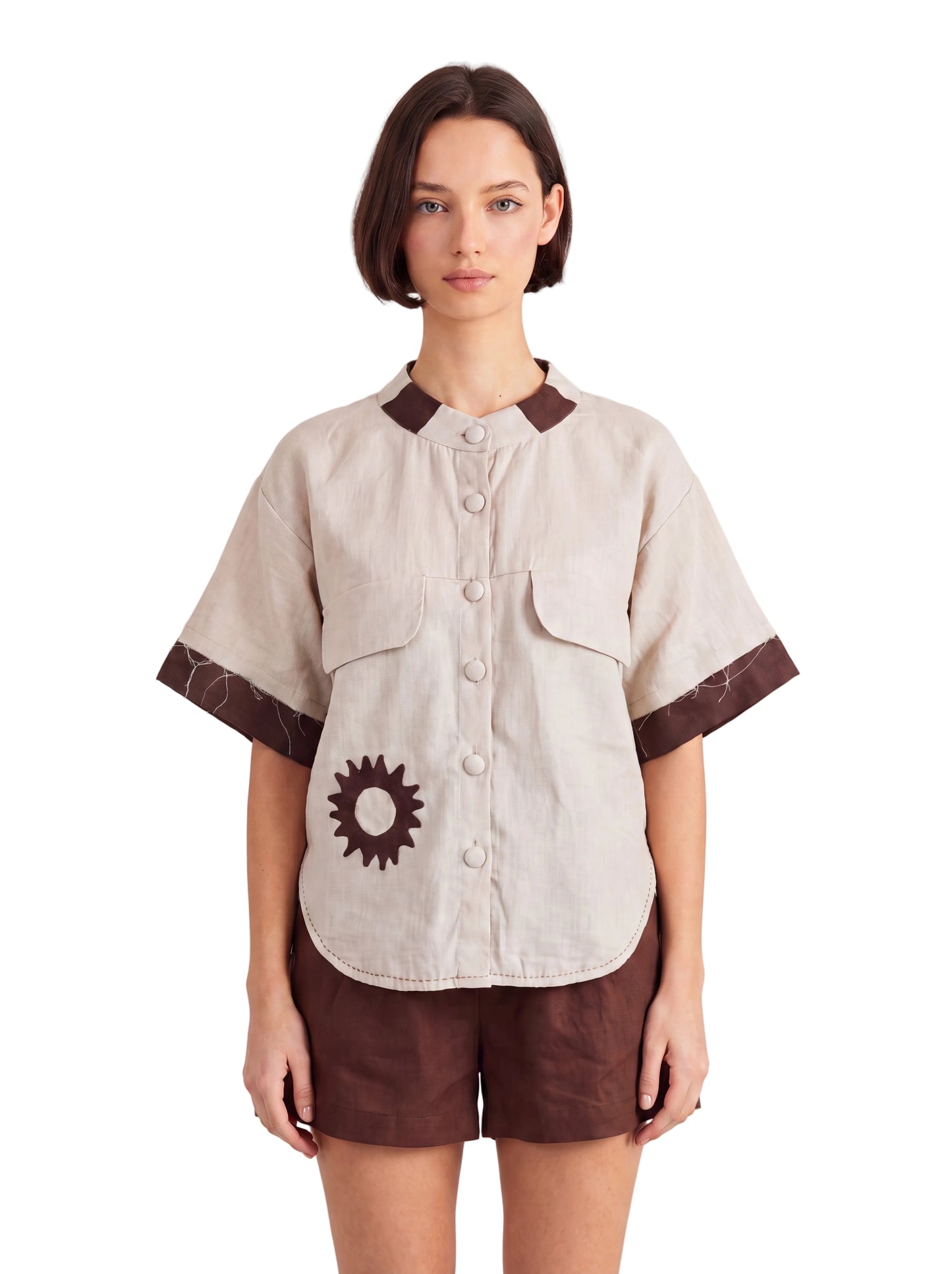 Barakah Beige Linen Shirt