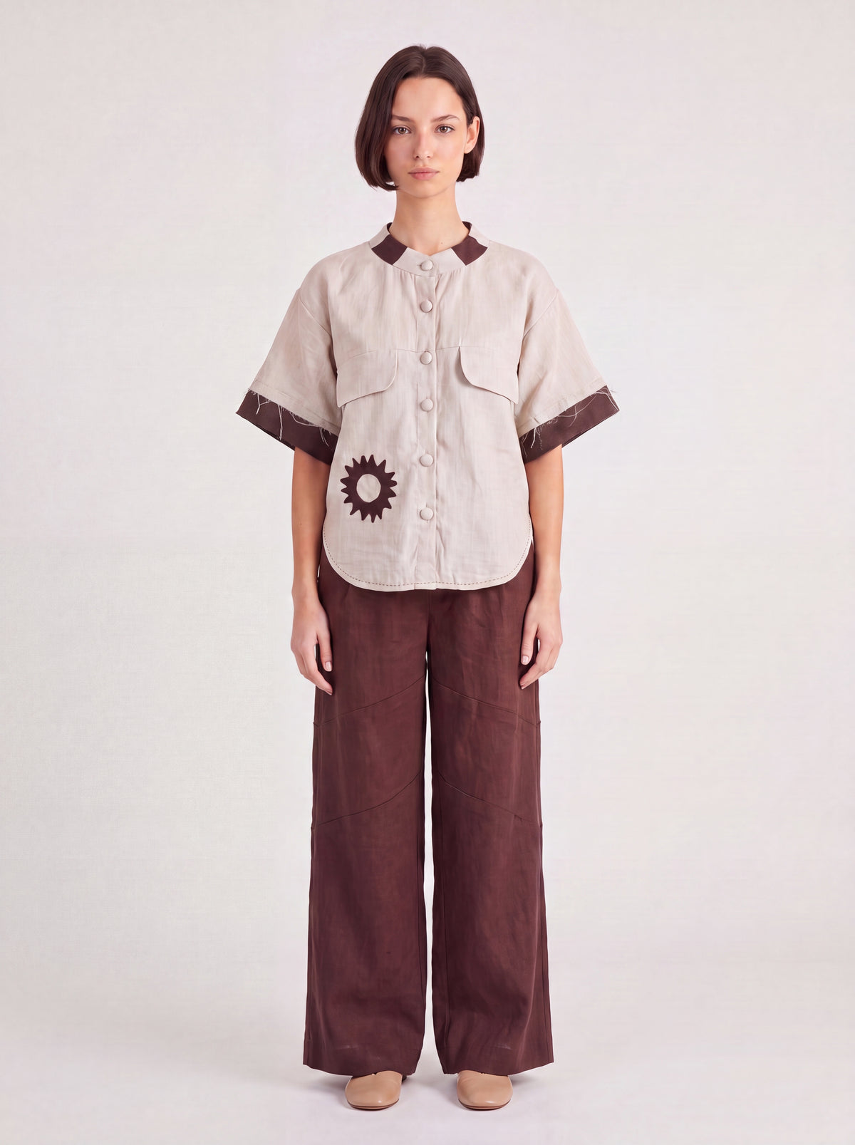 Barakah Beige Linen Shirt