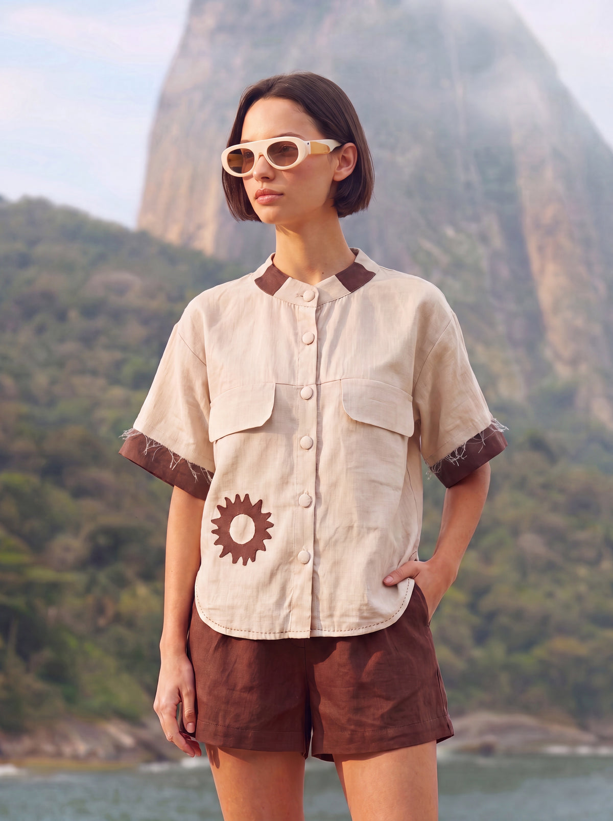 Barakah Beige Linen Shirt