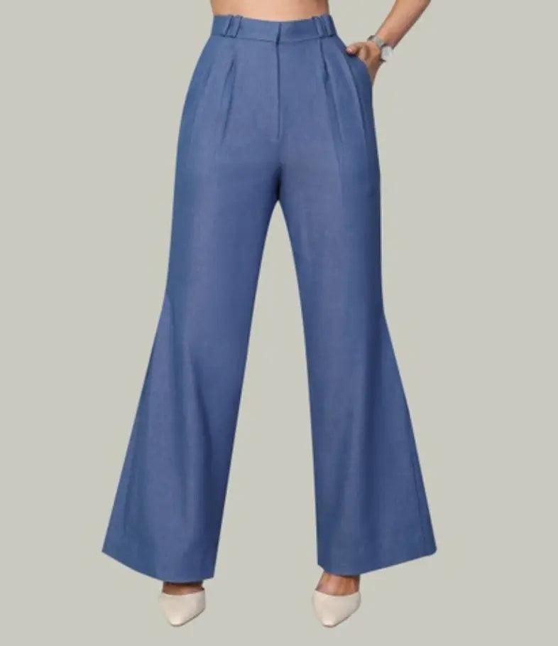 SAMANTHA BLUE TROUSERS - mudafashions