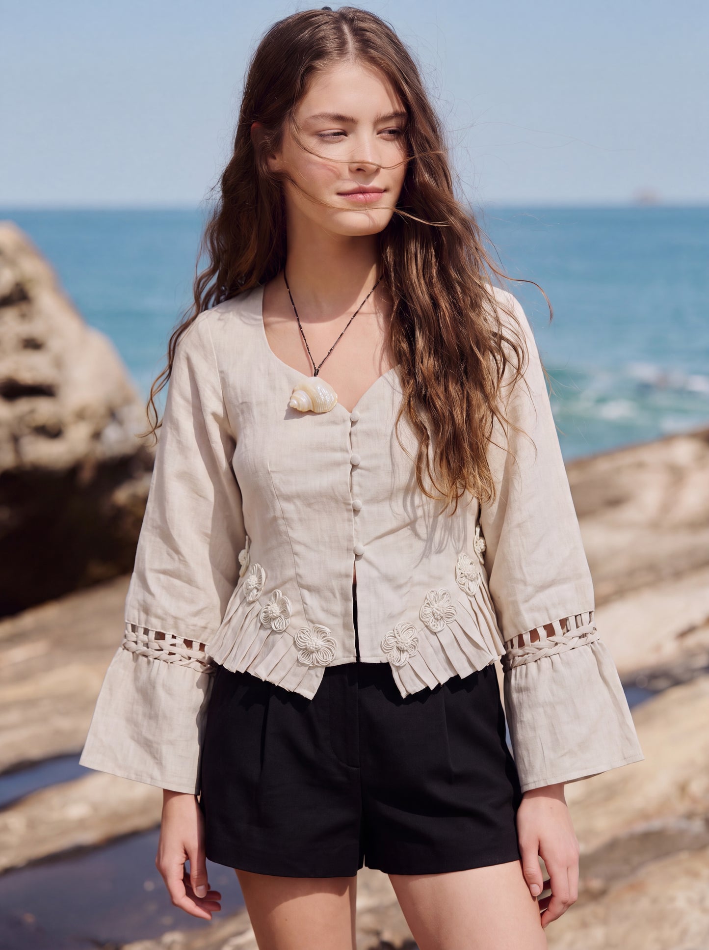Rumi Top – Handcrafted Pure Linen Corset Top