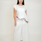 Fiji Summer Sleeveless White Linen Top