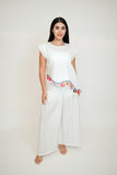 Fiji Summer Sleeveless White Linen Top