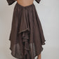 Espresso Asymmetrical Brown Skirt