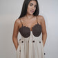 Coco Beige Brown Linen Dress