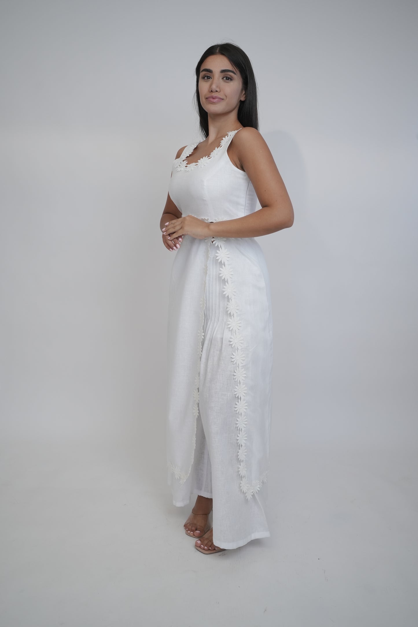 Margot White Linen Top