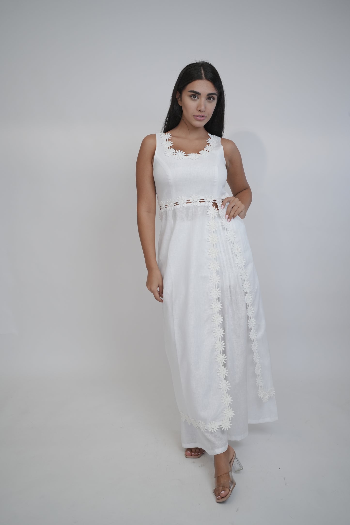 Margot White Linen Top