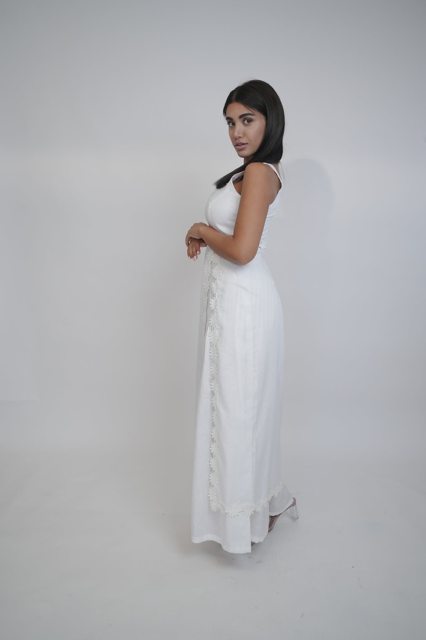 Margot White Linen Top