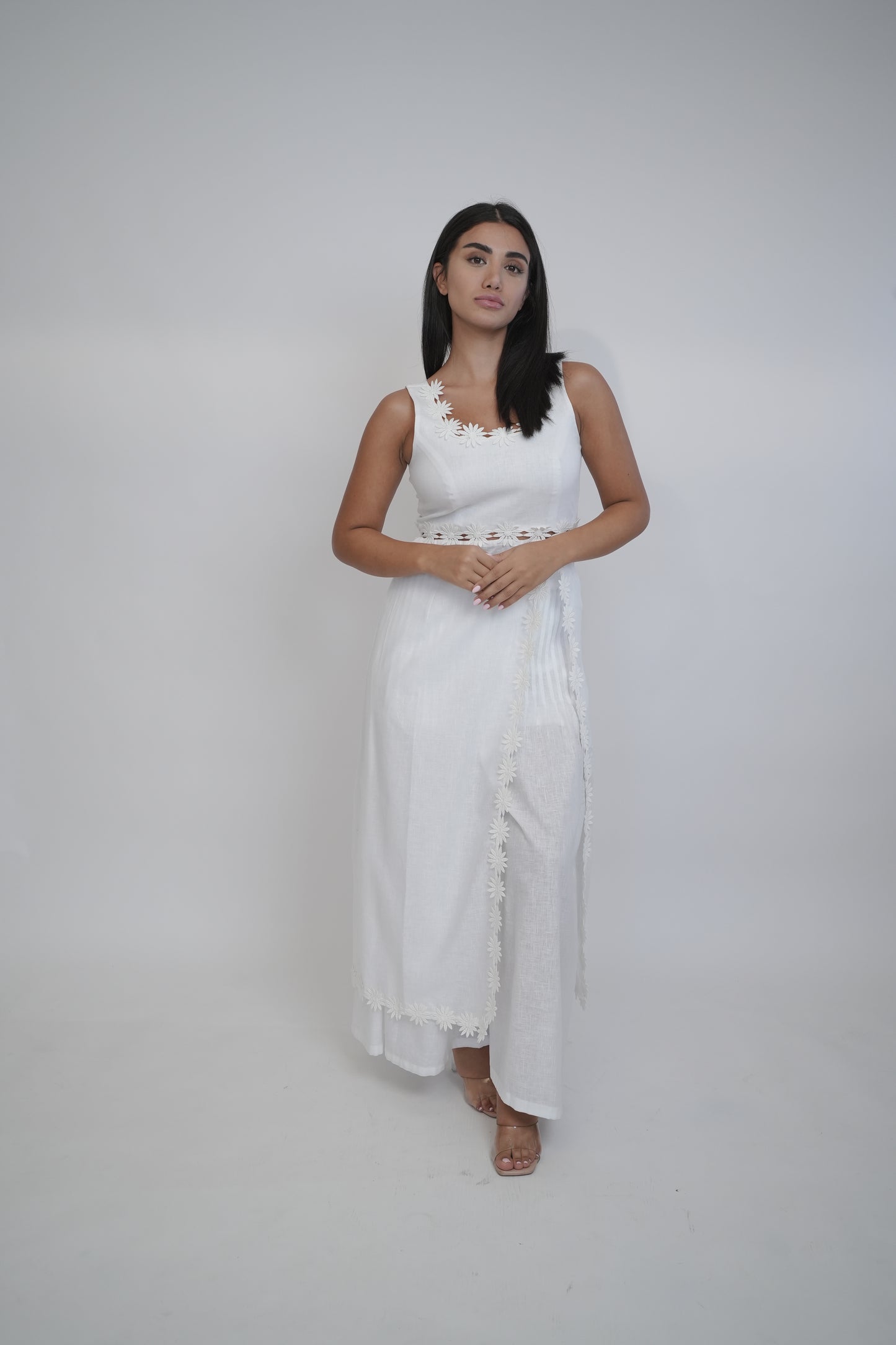 Margot White Linen Top