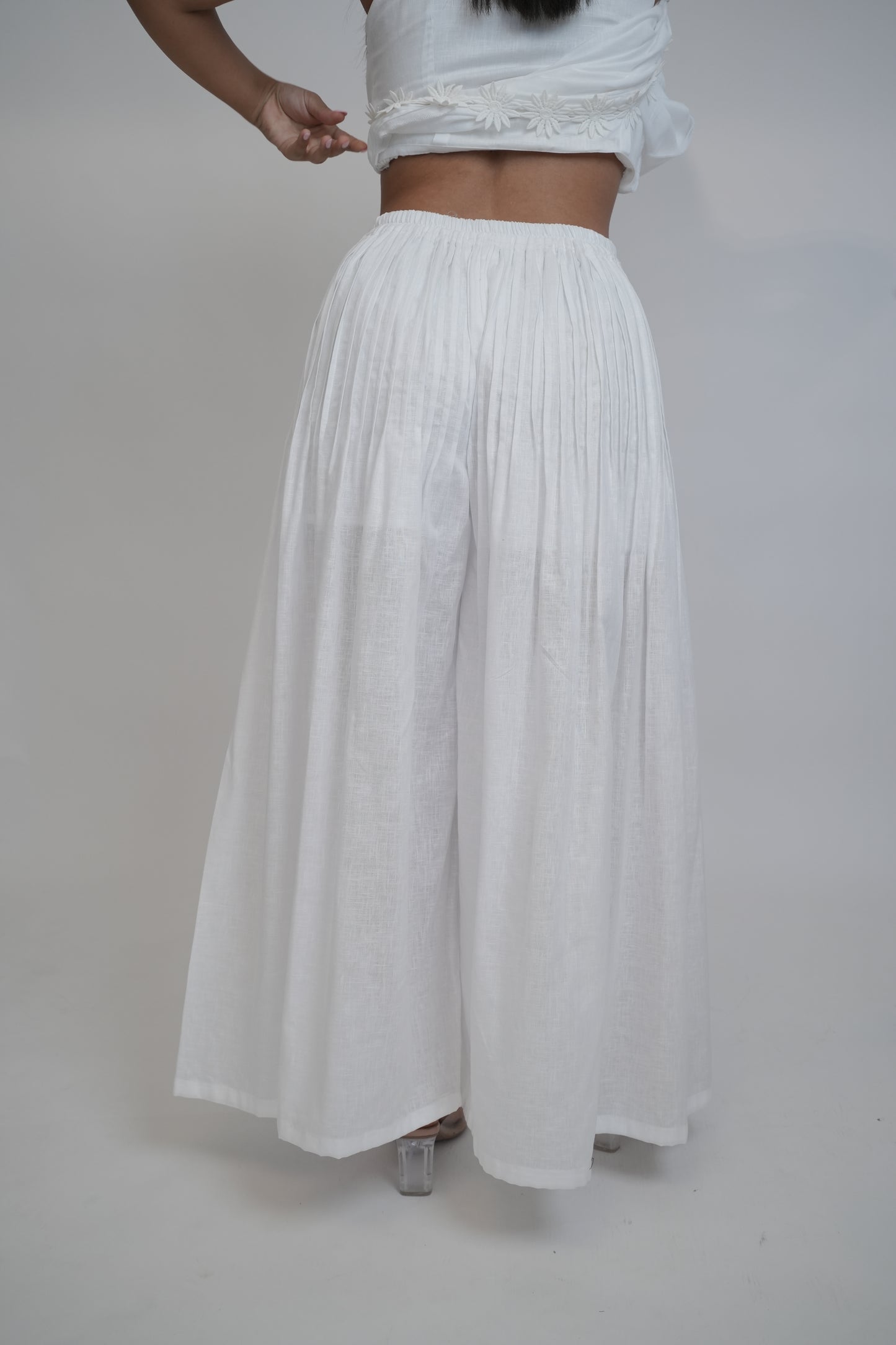 Margot White Linen Trouser