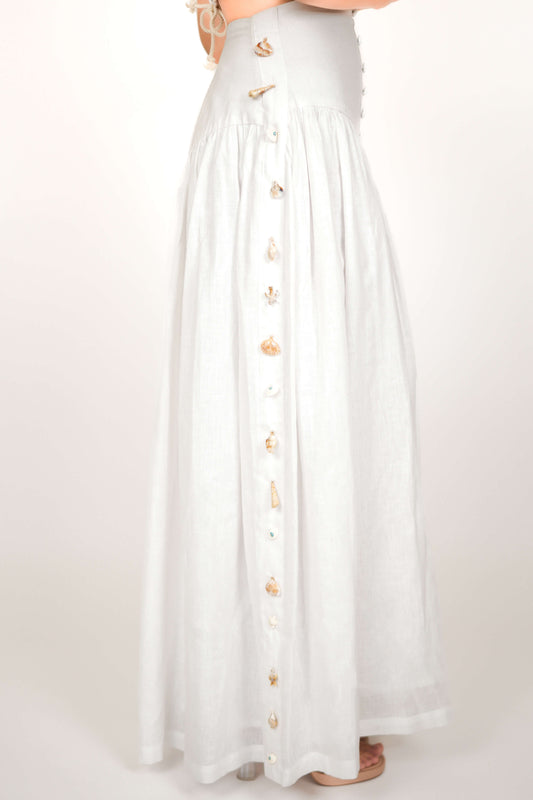 Ariel White Maxi Skirt