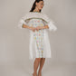 Poppy White Floral Short Dress