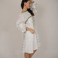 Poppy White Floral Short Dress