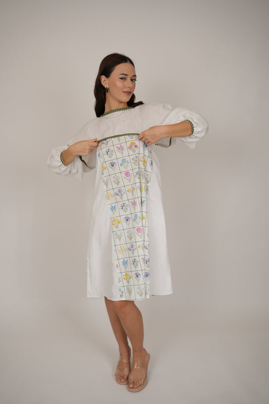 Poppy White Floral Short Dress