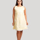 Petal Yellow Linen short dress