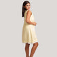 Petal Yellow Linen short dress
