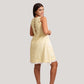 Petal Yellow Linen short dress