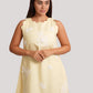 Petal Yellow Linen short dress