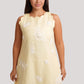 Petal Yellow Linen short dress