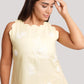 Petal Yellow Linen short dress