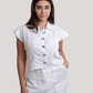 Zahra White Linen Skirt