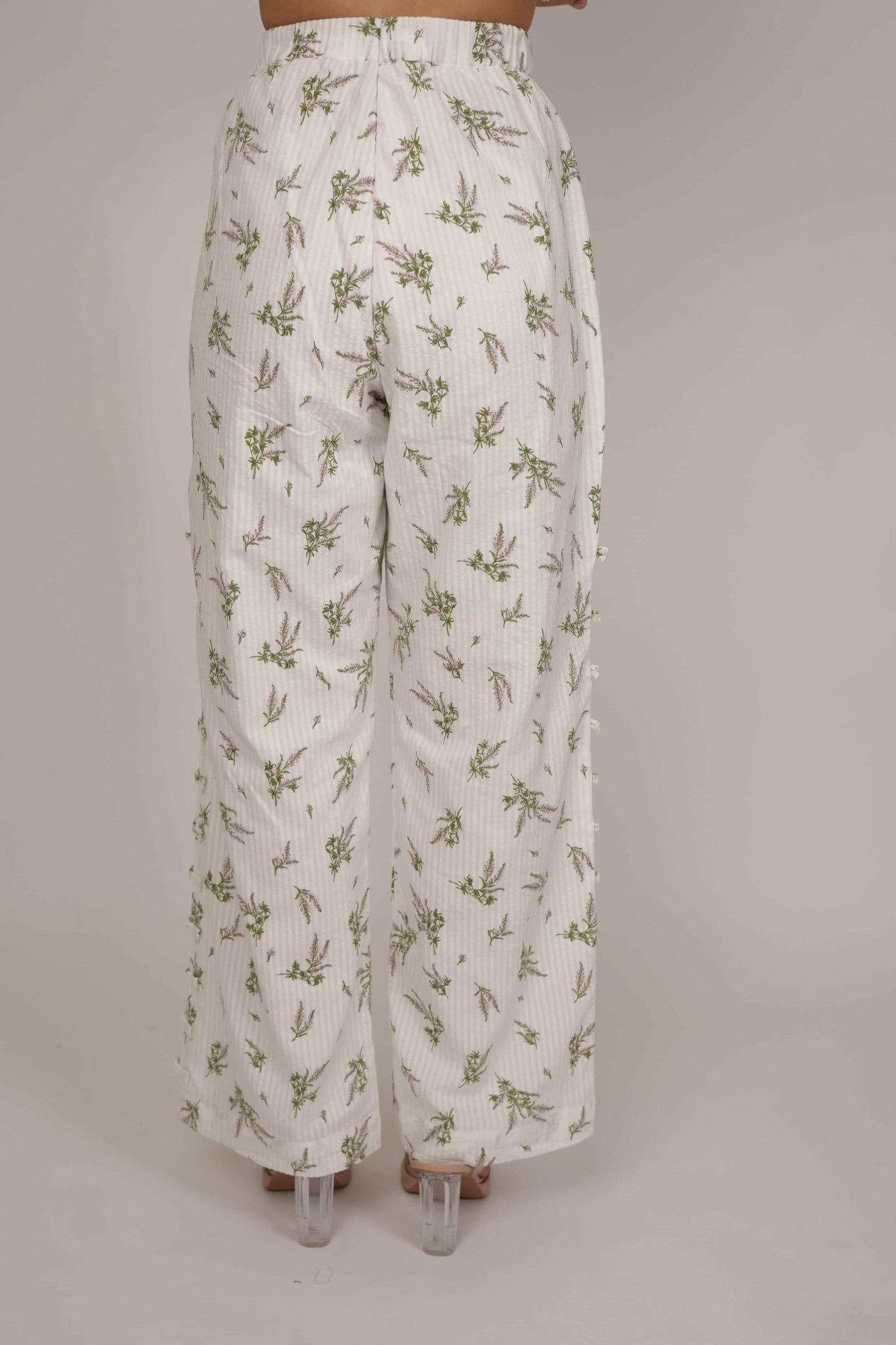 Aster Floral white Trouser/Pant