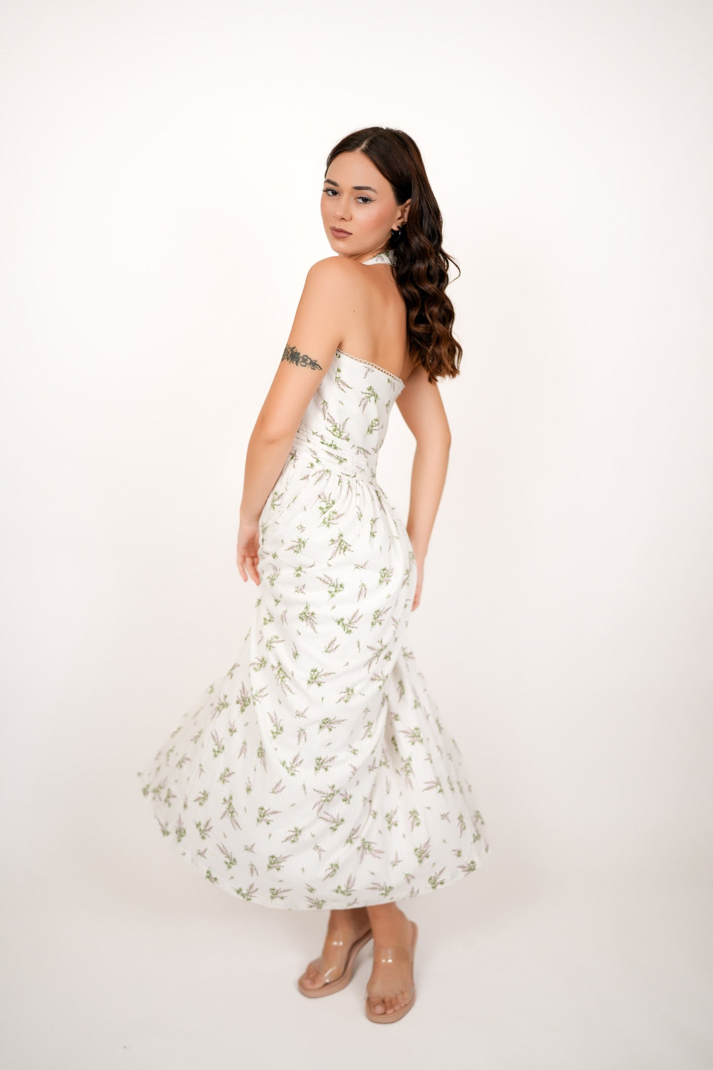 Debby White Floral Maxi Dress