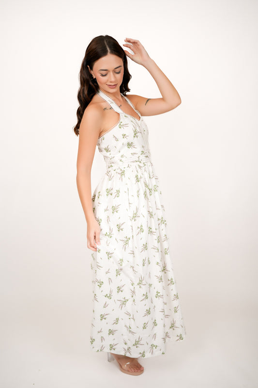Debby White Floral Maxi Dress