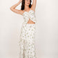Flora White Floral Maxi Skirt