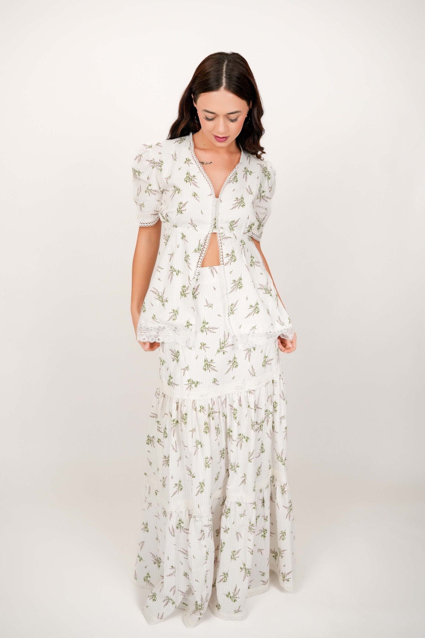 Iris White Floral Top