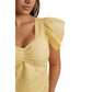 Blossom Yellow Top with White Lace
